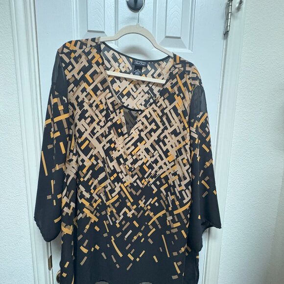 Catherines Plus Size 3X Black short sleeves - Picture 1 of 2